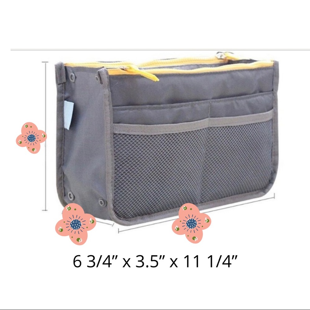 Y2K Nylon Purse Insert ORGANIZER |+ pockets/zippers | red or black - Picture 7 of 15